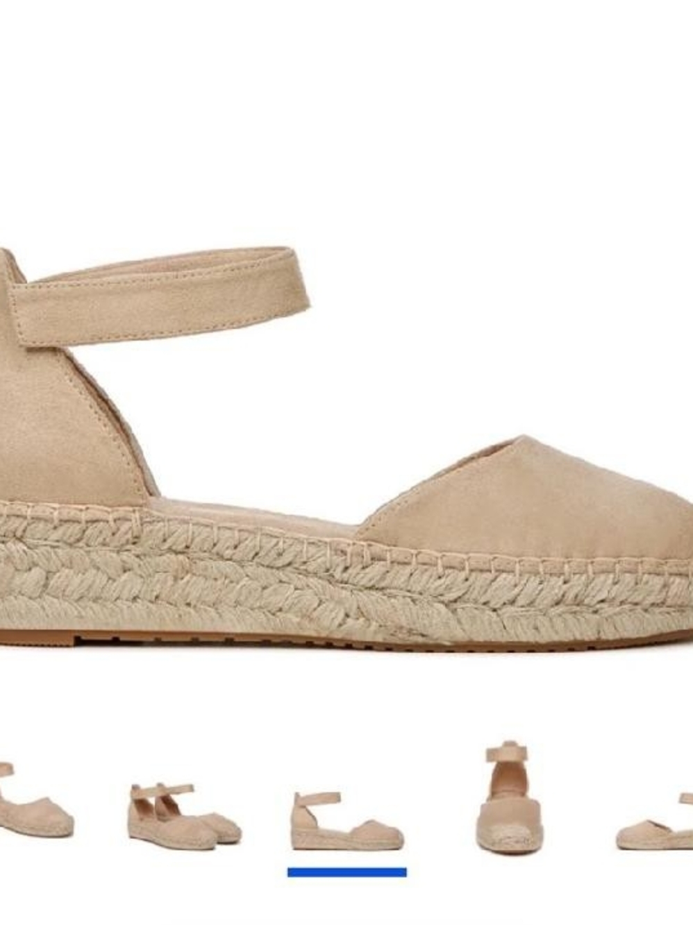 Naturalizer Beige Ankle-Strap Espadrille Wedges - Picture 4 of 10